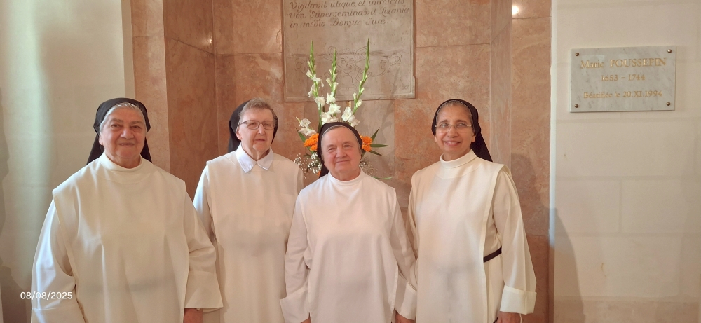 Hna. María Fabiola V., Sr. Monique C., Hna. Maria E., Sr. Mariamma P. (Foto: Hna. Mª Esperanza Olarte)