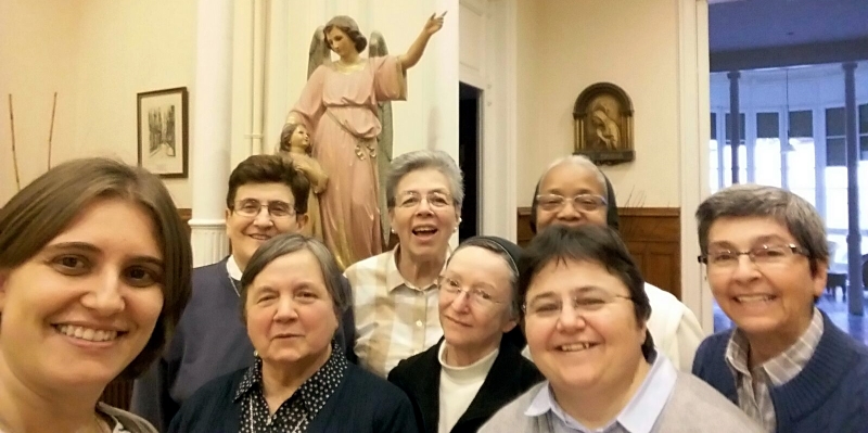 Sr. Maria and Srs. Blanca Aurora and Diana with the provincial government of Spain